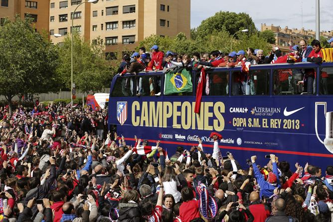 Un Atlético que ya se acostumbra a las celebraciones de títulos Un Atlético que ya se acostumbra a las celebraciones de títulos